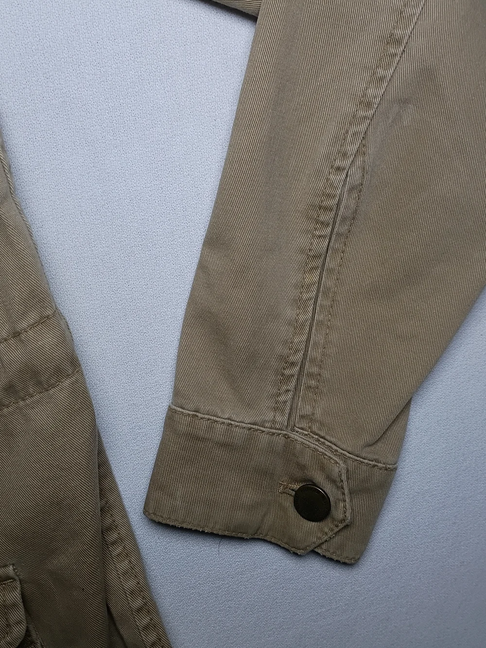 Y2K Tommy Hilfiger Womens Military Jacket Medium Khaki Cotton Twill Field Safari